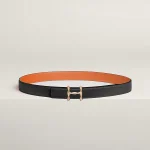 H Torsade belt buckle & Reversible leather strap 24 mm - Image 2
